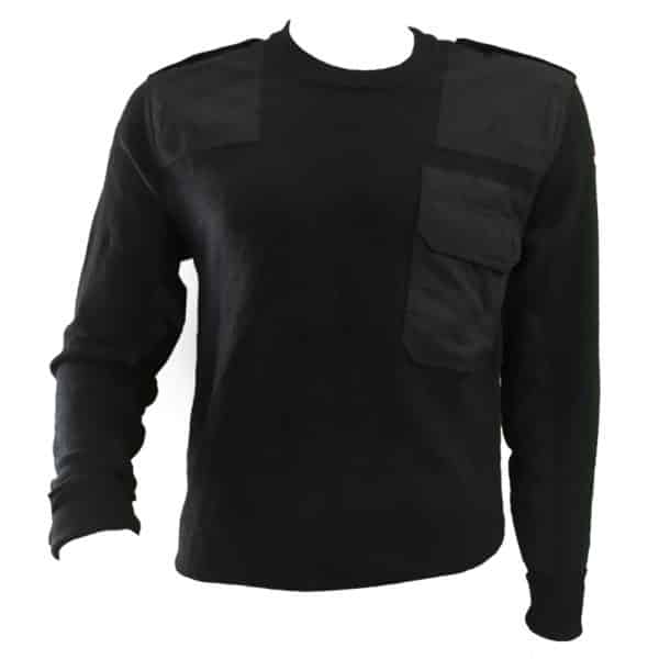 Bundeswehr Pullover mit Brusttasche schwarz